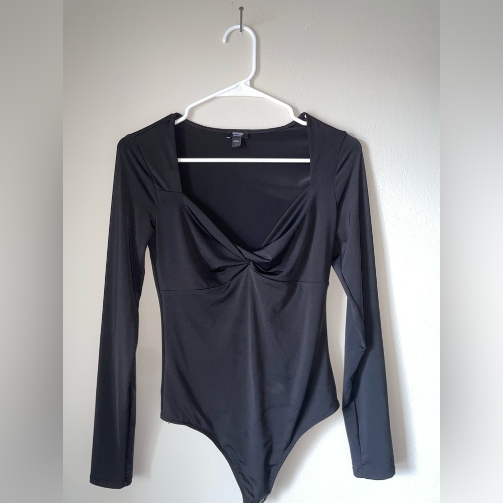 Black Long Sleeve Body Contour Bodysuit